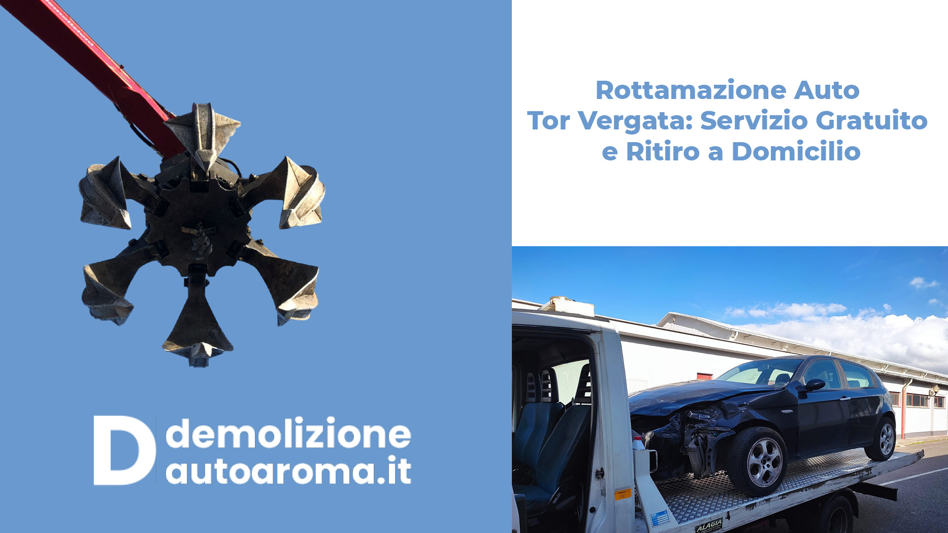 Rottamazione Auto Tor Vergata Servizio Gratuito e Ritiro a Domicilio
