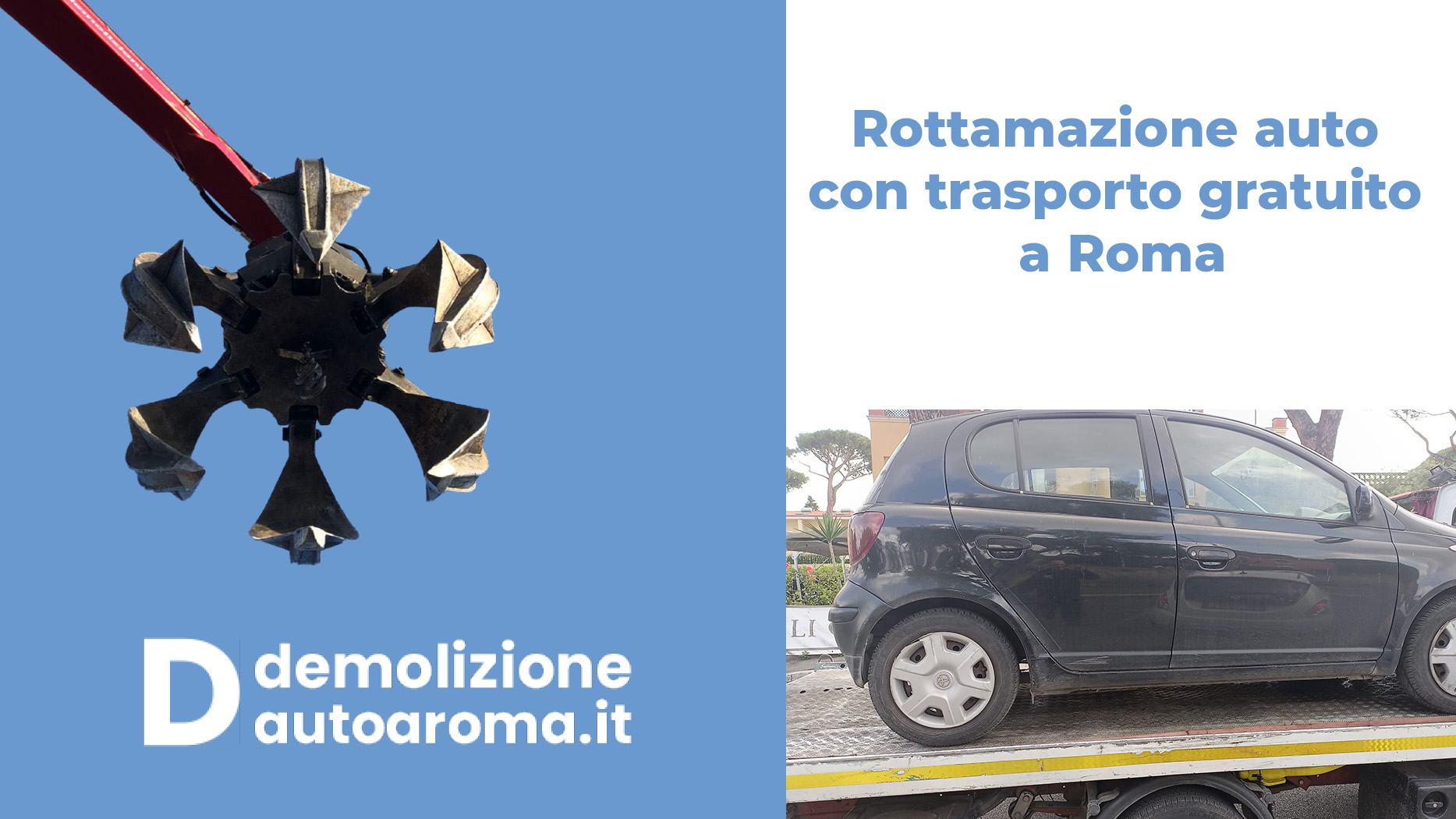 Rottamazione auto con trasporto gratuito a Roma