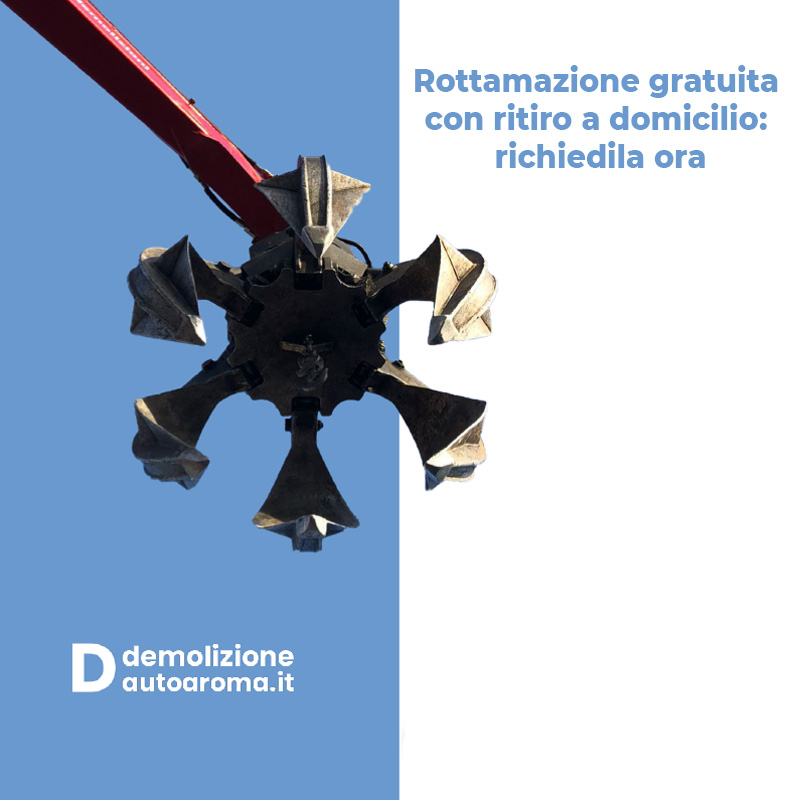 Rottamazione gratuita con ritiro a domicilio richiedila ora